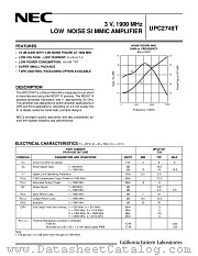 UPC2749T-E3 datasheet pdf NEC