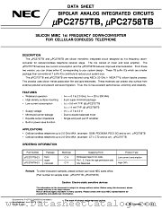 UPC2757TB datasheet pdf NEC