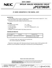 UPC2798GR datasheet pdf NEC