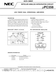 UPC358HA datasheet pdf NEC
