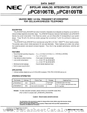 UPC8109TB-E3 datasheet pdf NEC