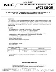 UPC8129GR-E1 datasheet pdf NEC