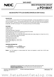 UPD16647N datasheet pdf NEC
