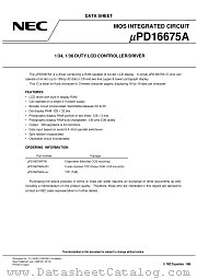 UPD16675A datasheet pdf NEC
