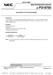 UPD16700 datasheet pdf NEC