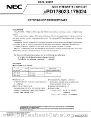 UPD178024GC datasheet pdf NEC
