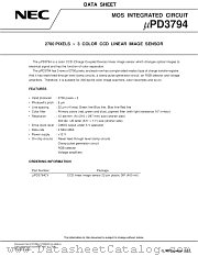 UPD3794 datasheet pdf NEC