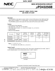 UPD43256BGW-B15-9JL datasheet pdf NEC