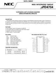 UPD4704C datasheet pdf NEC