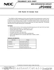 UPD4992CX datasheet pdf NEC