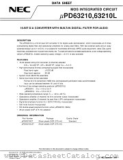 UPD63210 datasheet pdf NEC