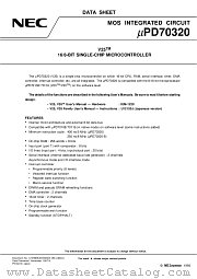 UPD70320 datasheet pdf NEC