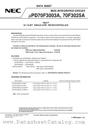 UPD70F3025A datasheet pdf NEC