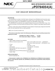 PD784054GCA2 datasheet pdf NEC
