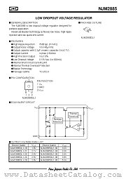 NJM2885 datasheet pdf New Japan Radio
