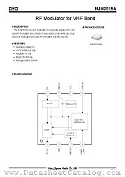 NJM2519A datasheet pdf New Japan Radio