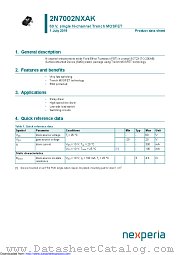 2N7002NXAK datasheet pdf Nexperia
