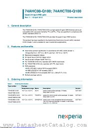 74AHCT08PW-Q100 datasheet pdf Nexperia