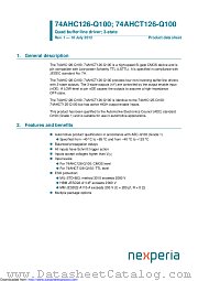 74AHC126D-Q100 datasheet pdf Nexperia
