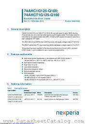 74AHCT1G125GV-Q100 datasheet pdf Nexperia