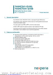 74AHC541PW-Q100 datasheet pdf Nexperia