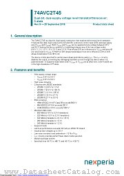 74AVC2T45DC datasheet pdf Nexperia
