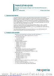 74AVC2T45DC-Q100 datasheet pdf Nexperia