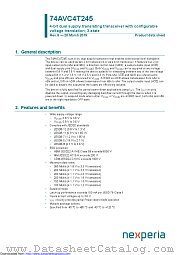 74AVC4T245BQ datasheet pdf Nexperia