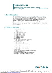 74AVC4T3144GU12 datasheet pdf Nexperia