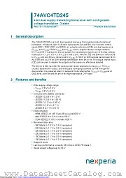74AVC4TD245BQ datasheet pdf Nexperia
