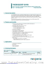 74CB3Q3257PW-Q100 datasheet pdf Nexperia