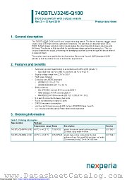 74CBTLV3245PW-Q100 datasheet pdf Nexperia