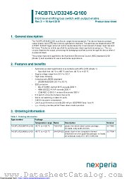 74CBTLVD3245PW-Q100 datasheet pdf Nexperia