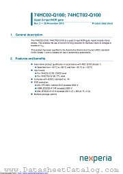 74HC02PW-Q100 datasheet pdf Nexperia