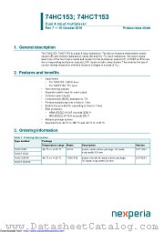 74HC153D datasheet pdf Nexperia