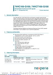 74HCT166D-Q100 datasheet pdf Nexperia