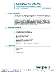 74HCT4060D datasheet pdf Nexperia