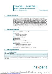 74HC4511D datasheet pdf Nexperia