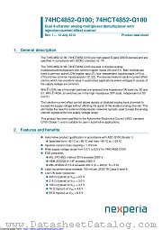 74HCT4852PW-Q100 datasheet pdf Nexperia