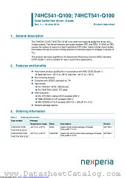 74HCT541D-Q100 datasheet pdf Nexperia