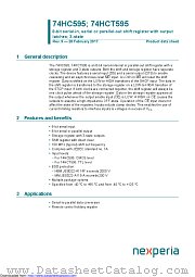 74HCT595D datasheet pdf Nexperia