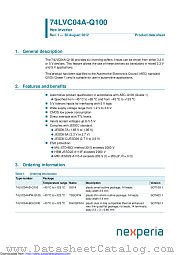 74LVC04AD-Q100 datasheet pdf Nexperia