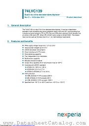 74LVC139D datasheet pdf Nexperia