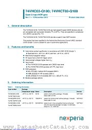74VHC02PW-Q100 datasheet pdf Nexperia
