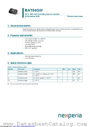 BAT54GW datasheet pdf Nexperia