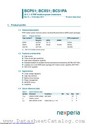 BCP51-16 datasheet pdf Nexperia