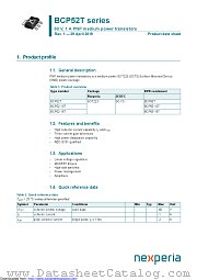 BCP52T datasheet pdf Nexperia
