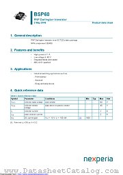 BSP60 datasheet pdf Nexperia