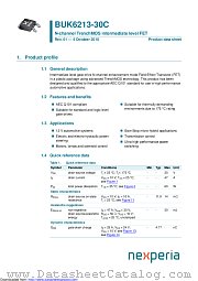 BUK6213-30C datasheet pdf Nexperia