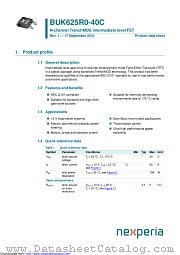 BUK625R0-40C datasheet pdf Nexperia